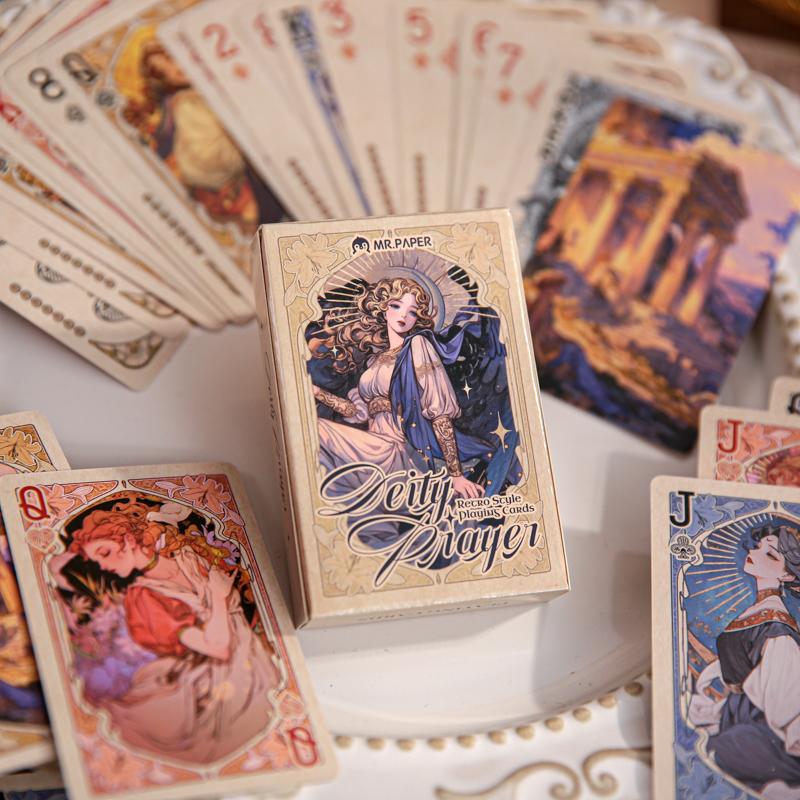 Divine Prayer Series Playing Cards Vintage Poker Card for Magic Shows Parties Table Games