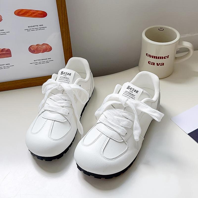 

Women s Minimalist Casual Sneakers Lace-Up Low-Top Comfort Shoes for Daily Wear 35 бежевый