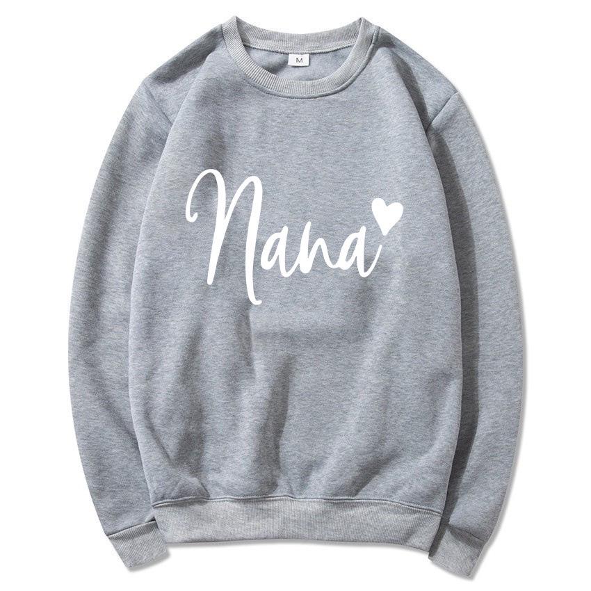 Women's Round Neck Heart Print Casual Hoodie
