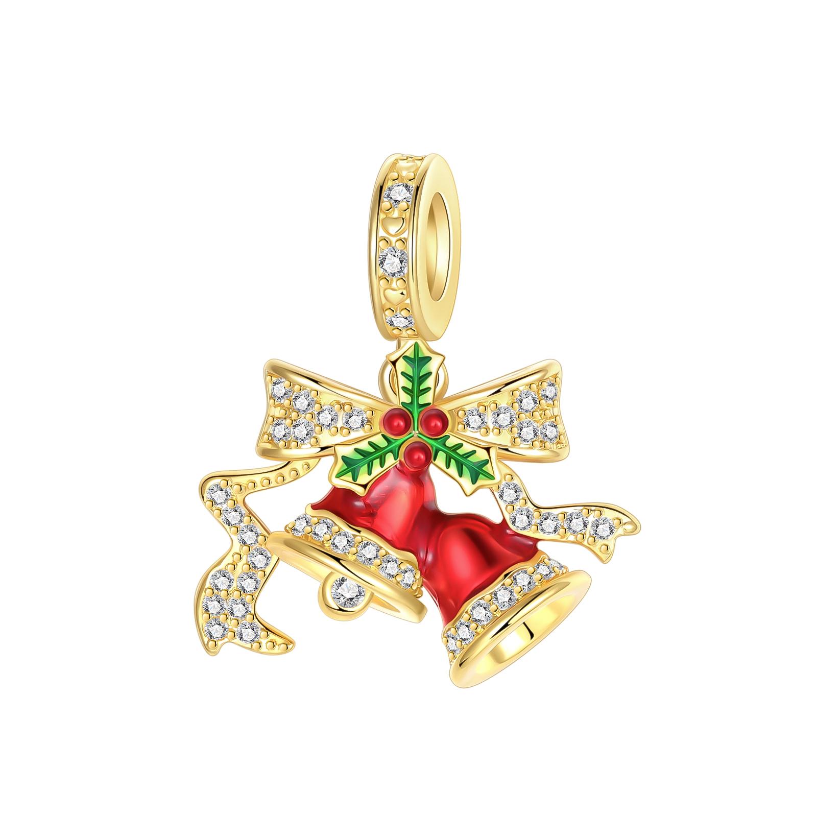 

Christmas Party copper Cute Elk Santa Claus Christmas Tree Pendant Bead Charms Compatible With Bracelets Women Gift Charm Bead Charms for Jewellery Ma