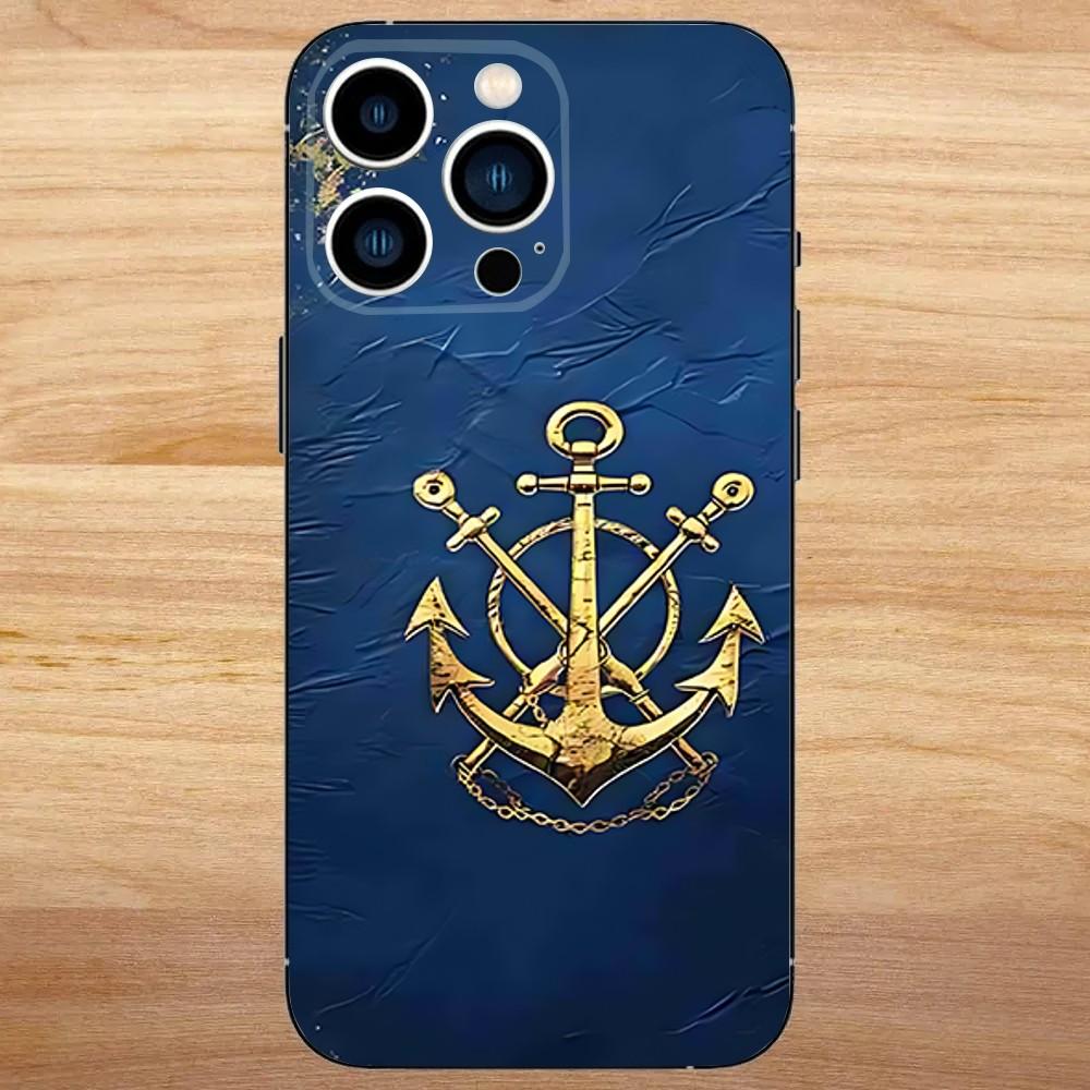 Anchor Sailing Phone Case For iPhone 16,15,14,13,12,11,Mini,Pro,SE,MAX White Matte Shockproof Cover
