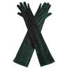 1 Paar Damen Flauschige Elegante Samt Unifarbene 53cm Lange Handschuhe Vollfinger Abendkleid Etikette Bühnenauftritt Partyhandschuhe