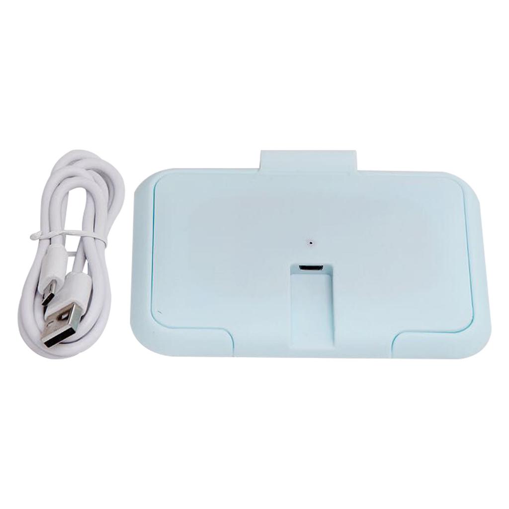 USB Wet Wipe Heater Constant Temperature Portable Baby Wipes Warmer for Household Car Outdoor Blue