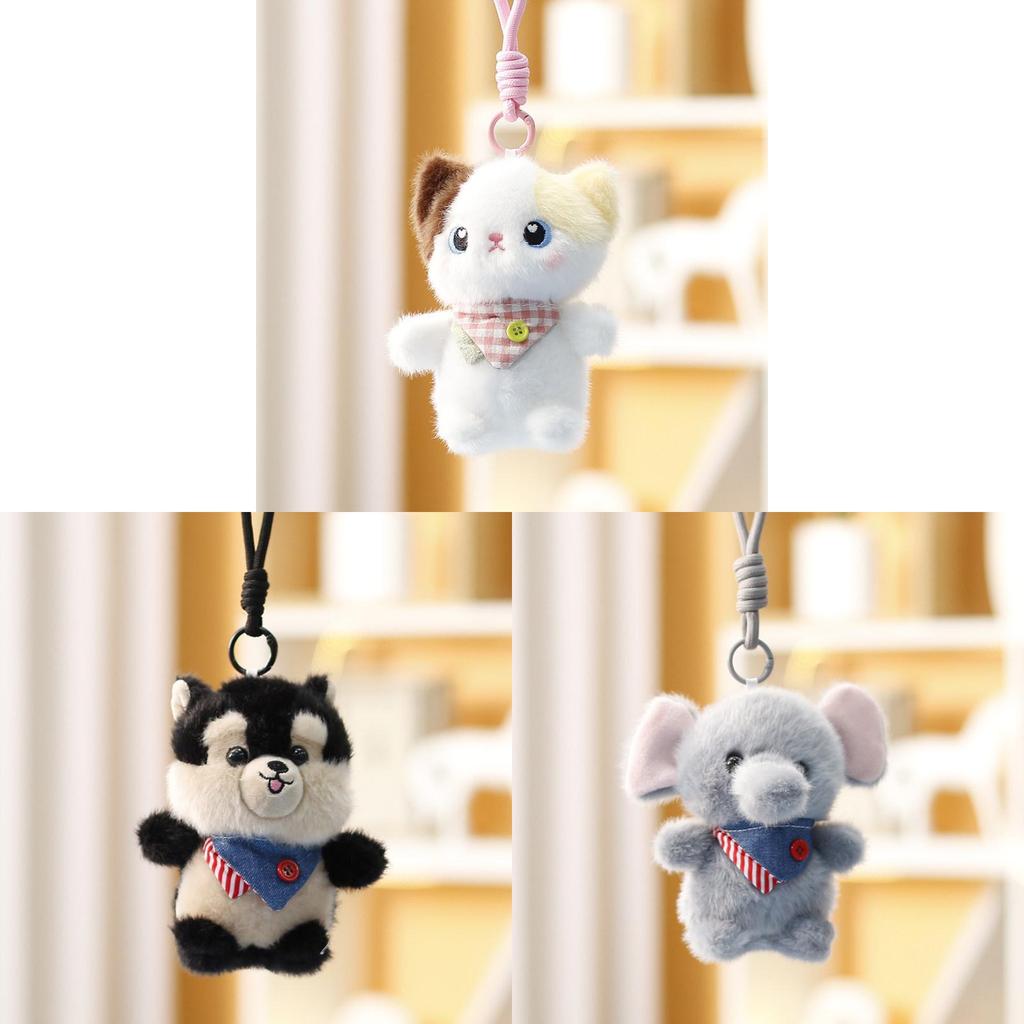 Plush Forest Animals Bunny Doll With Keychain For Childrens Gift And Bag Accessory
