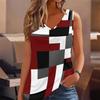 3D Print Geometric Pattern Tank Tops for Women Workout Yoga Gym Printed Summer Sport Shirts Plus Size Vests