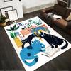 Colorful Illustration Carpet with Playful Cats1Plants1and Art Decor for Home Decor Suitable for Use As an Anti-slip for Room and Bedroom Sofas