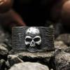 Dropshipping Men's Calvarium Skull Ring Gothic 316L Stainless Steel Biker Ring Motorcycle Band Jewellery Party Gift OSR734