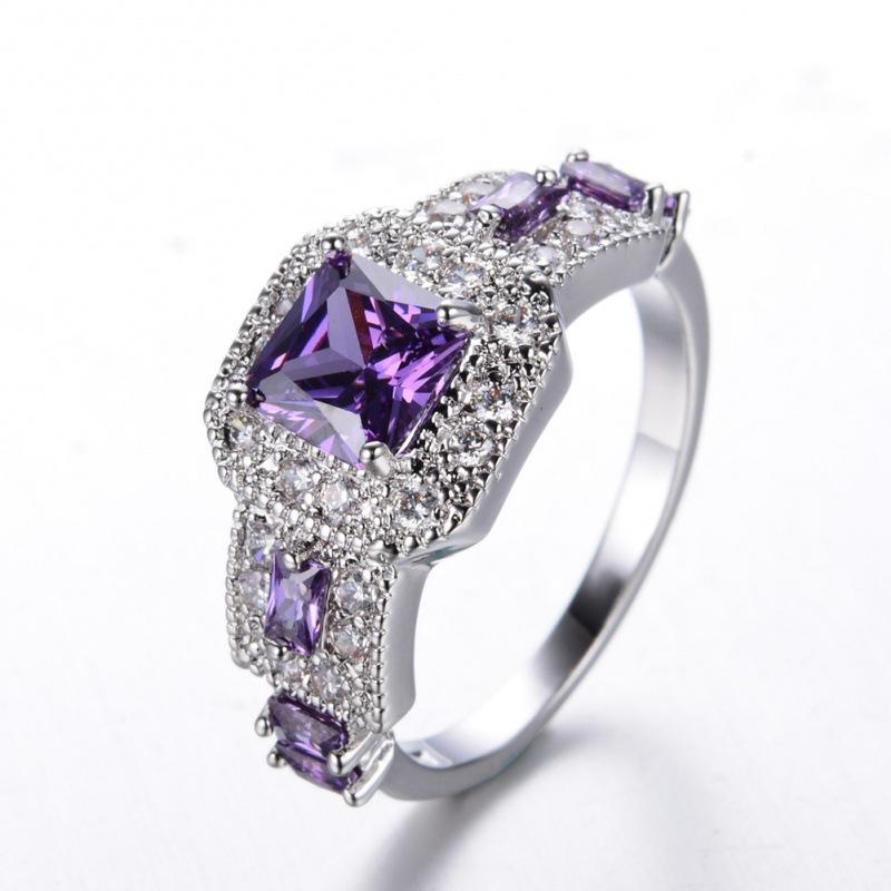 

Platform Shi exquisite ring, simple style no. 6 фиолетовый