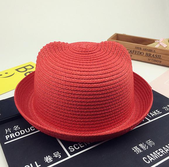 Childrens Cartoon Straw Hat With Sunshade For Summer Outings And Playtime