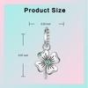 Copper Green Diamond Four-Leaf Clover Boutique Pendant Fit Original Design Bracelet Jewelry Piece Charm Beads Necklace Diy Female Jewelry