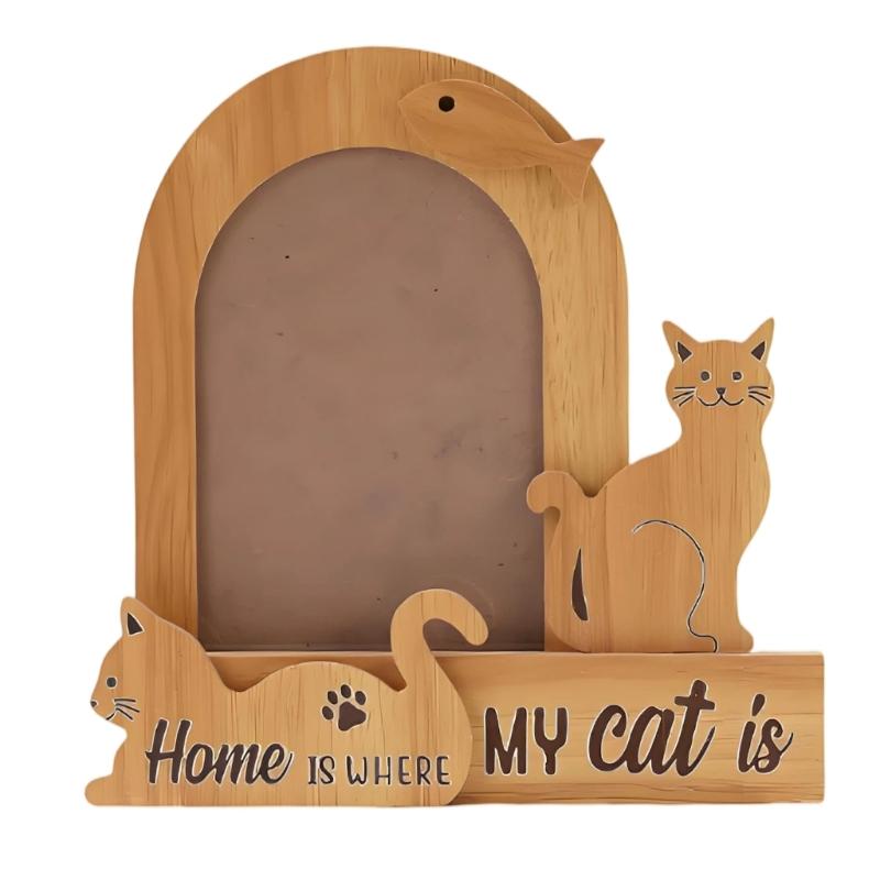 Natural Wood Pet Picture Frame Ideal For Decorating Home With Animal Photos Dog Cats Keepsakes Memorial Photo Frame