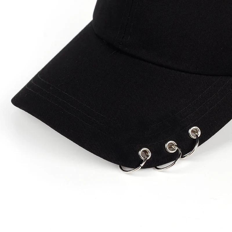 Unisex Side Iron Ring Baseball Caps Spring Autumn Outdoor Sunscreen Hat Adjustable Casual Trucker Hats