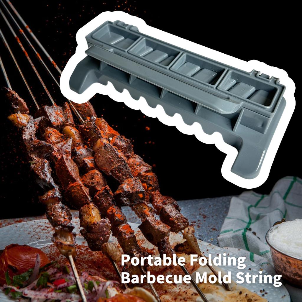 Plastová forma na kebab Ruční nástroj na výrobu kebabu Venkovní přenosný skládací výrobník špízů na grilování Kuchyňské příslušenství