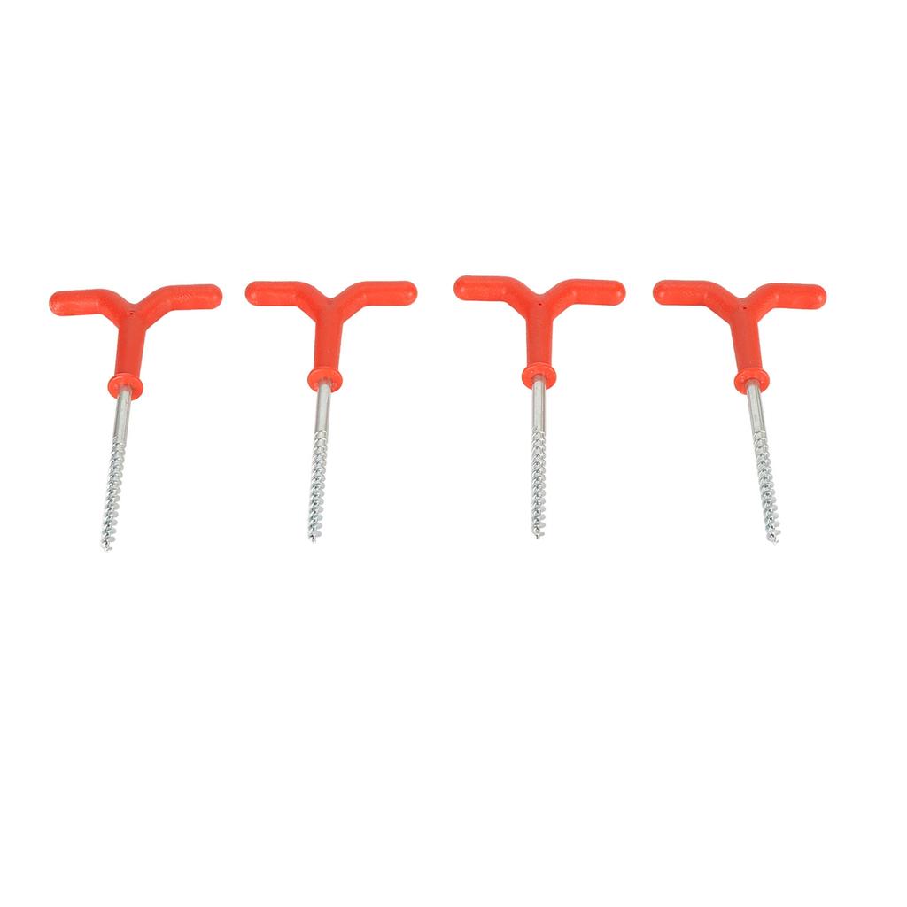 4 STÜCKE Angelzelt Eisbohrer Kunststoff Edelstahl Robust Rucksackzelt Eisnagel für Winter