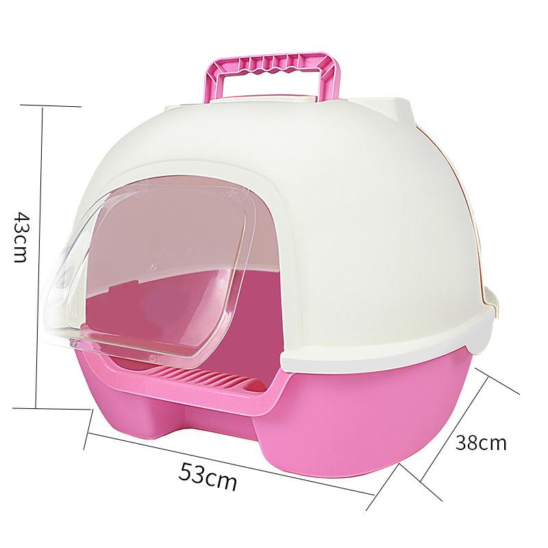 

Товары для животных Ящик для кошачьего туалета Полностью закрытый анти-брызг туалет для домашних животных синий