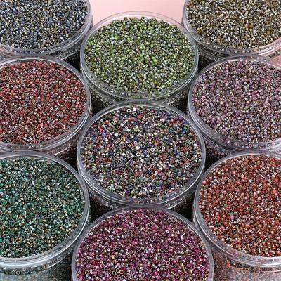 10/450g 750/32000pcs 2.5mm Glass Seed Beads Metallic Seed Beads for DIY Jewelry Craft Sewing Making Accessories