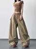Spring 2026 Fashion: Women's High-Waisted Lazy Style Wide-Leg Khaki Pants