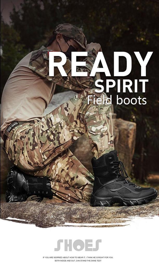 Ultra-Light Non-Slip High-Top Tactical Hiking Boots for Outdoor Adventures