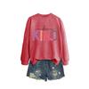 Womens Oversized Cotton Hoodie With Be Kind Cutout Letter Print Fall Winter Casual Sweatshirt