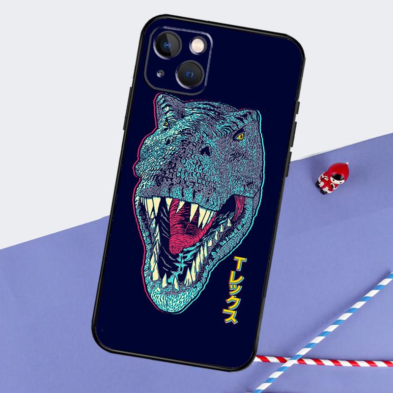 T Rex Dinosaur Tyrannosaurus Phone Case For iPhone 16 Pro Max 11 13 14 15 Pro Max 12 Mini XR 16 15 Plus 16e Back Cover