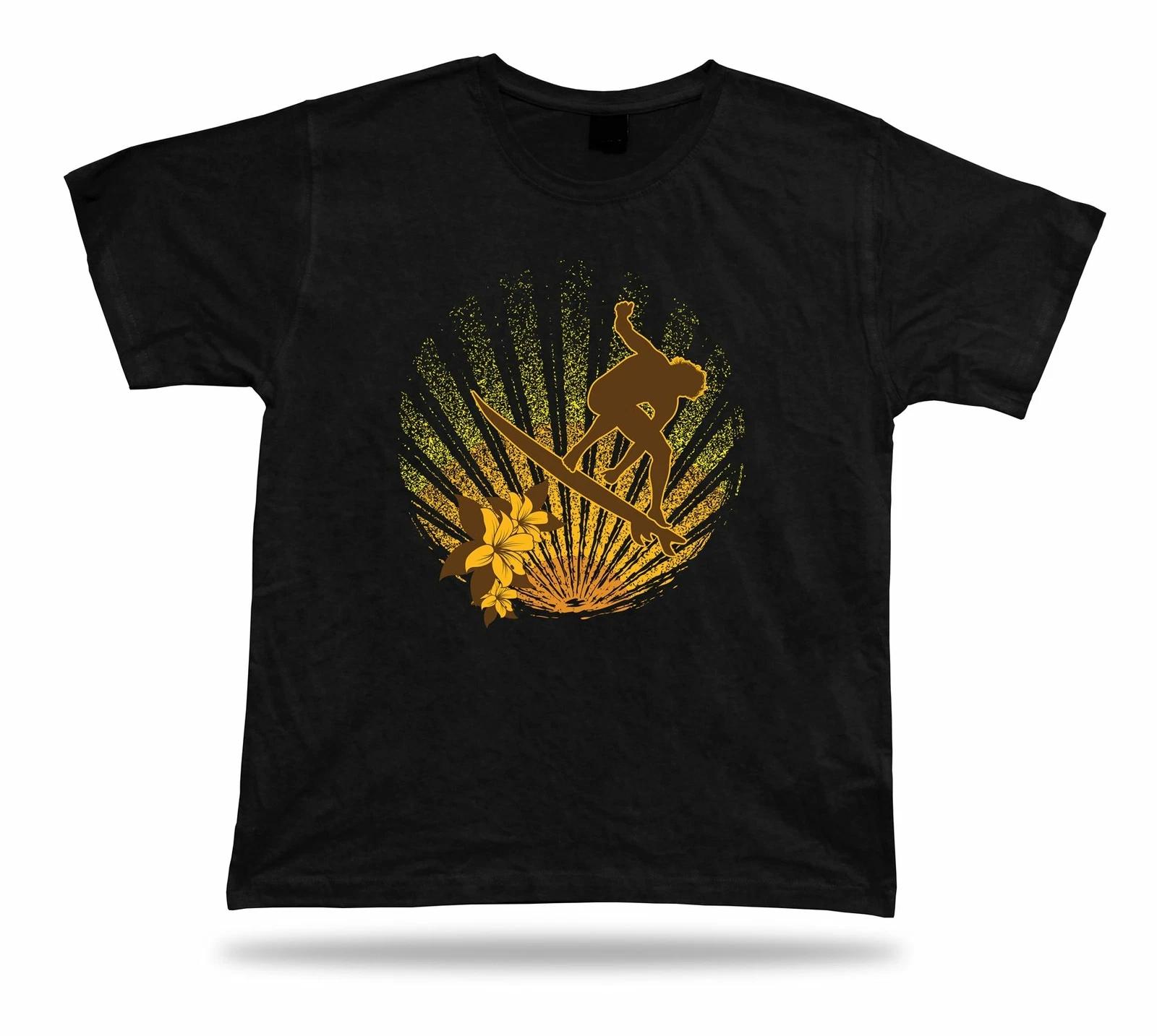 Surfboard on the water exotic unisex man T-shirt Tee special shirt gift textile M