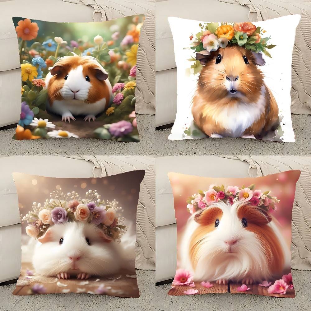 Meerschweinchen Kissenbezug Elegant Paar Wohnzimmer Schlafzimmer Dekorativ Rechteckiger Kissenbezug Sofa Kissenbezug
