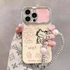 Fan Puppy Bracelet Is Suitable for Apple 13promax Mobile Phone Case 16 Electroplating Large Window 14 Silicone 15 All-inclusive 11
