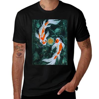Pisces Zodiac Watercolor Painting TShirt Casual Simple Design Short Sleeve Shirt