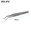 RELIFE ST-20 Precision Tweezers Curved Tips IC Chip Tin Placement Positioning for iPhone Samsung Mobile Phone Repair Tools
