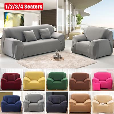 Elastic Solid Color Sofa Covers for Living Room Sofa Cover Corner Couch Cover Slipcover Armchair Protector 1 /2 /3 /4 Seater
