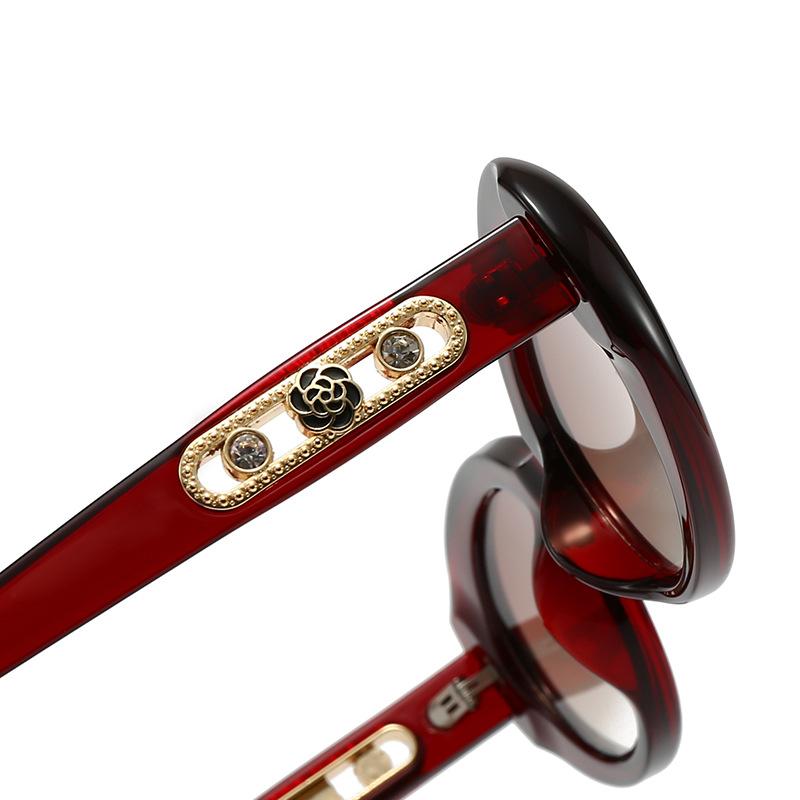 New fashion cat's eye frame sunglasses versatile small frame sunglasses women's diamond-encrusted INS wind sunglasses