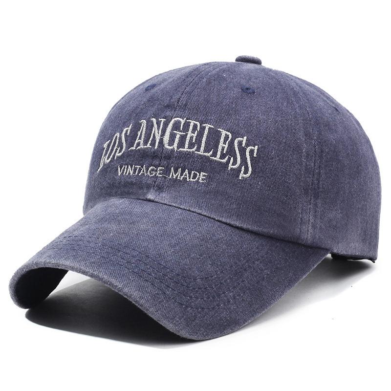 American ins washed versatile baseball cap big head circumference shows small face simple versatile cap deepened curved brim hat