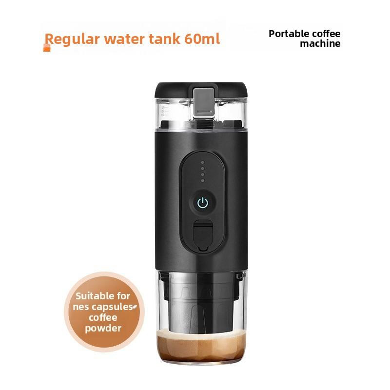 mini Heating Espresso Coffee Machine Potable Capsule Outdoor Travel Car Electric Coffee Maker