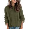 Women's Fashionable Round Neck Casual Solid Color Long-sleeved Off-shoulder Sweater