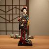 Bambola Geisha Giapponese Lavorazione Intricata Statuetta Tradizionale da Collezione