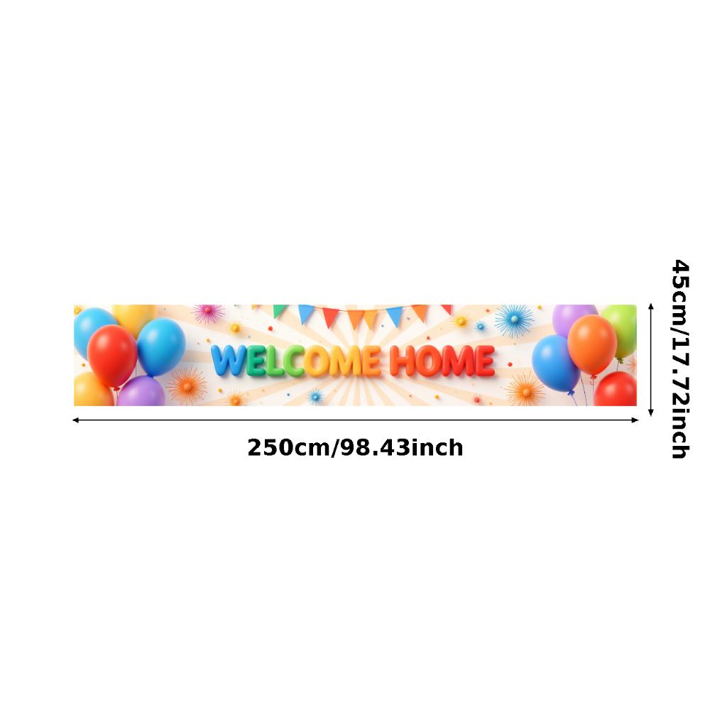 Housewarming Banner Vibrant Pattern Banner Decoration Home Celebration Multicolor Scheme Welcome Banner For Home Event Indoor