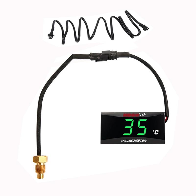 KOSO Water Temperature Gauge Mini Meter Thermometer Motorcycles Universal For XMAX300 250 NMAX155 CB400 CB500X Sensor Accessorie
