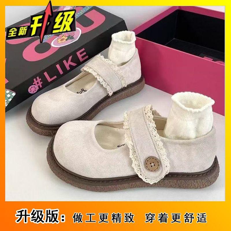 Soft Sole Comfortable Mary Jane Shoes Women's Spring 2025 New Retro Fashion Versatile Velcro Light Mouth Single Shoes