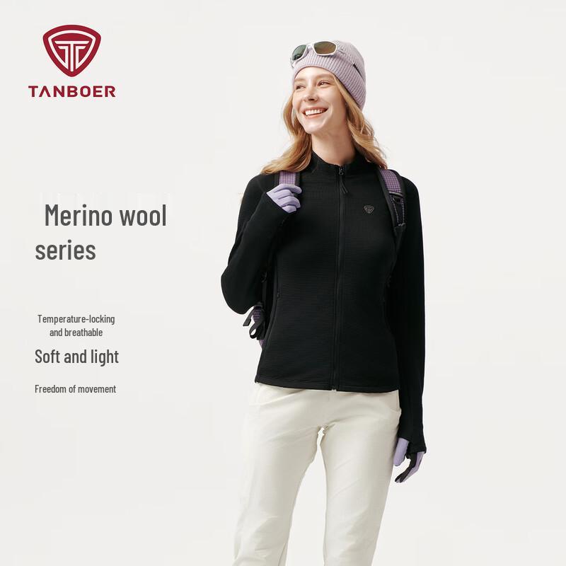 

Tanboer Women s Wool Fleece Semi-High Collar Cardigan S 160