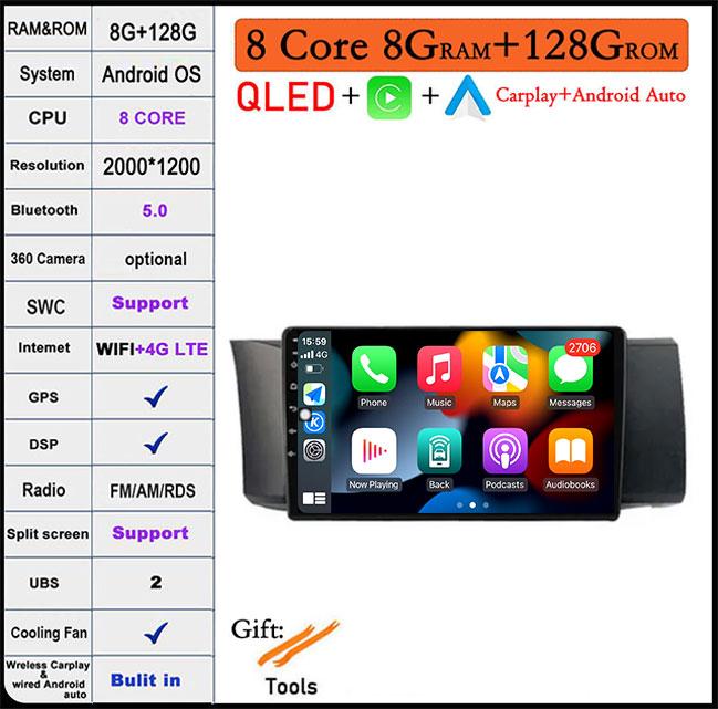 9 Inch LHD DSP Android 14 For Subaru BRZ 2012 - 2016 Car Carplay Stereo Wifi Navigation Player Autoradio Radio GPS Multimedia