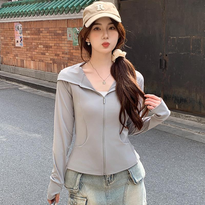 Pocket Summer Outdoor Ice Silk Sunscreen Clothing New UV Protection Sunshade Light Skin Clothing Sunscreen Clothing