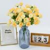 Artificial 12-Head Small Rose Bouquet: Fake Flowers for Home, Dining, Party, or Salon Decor