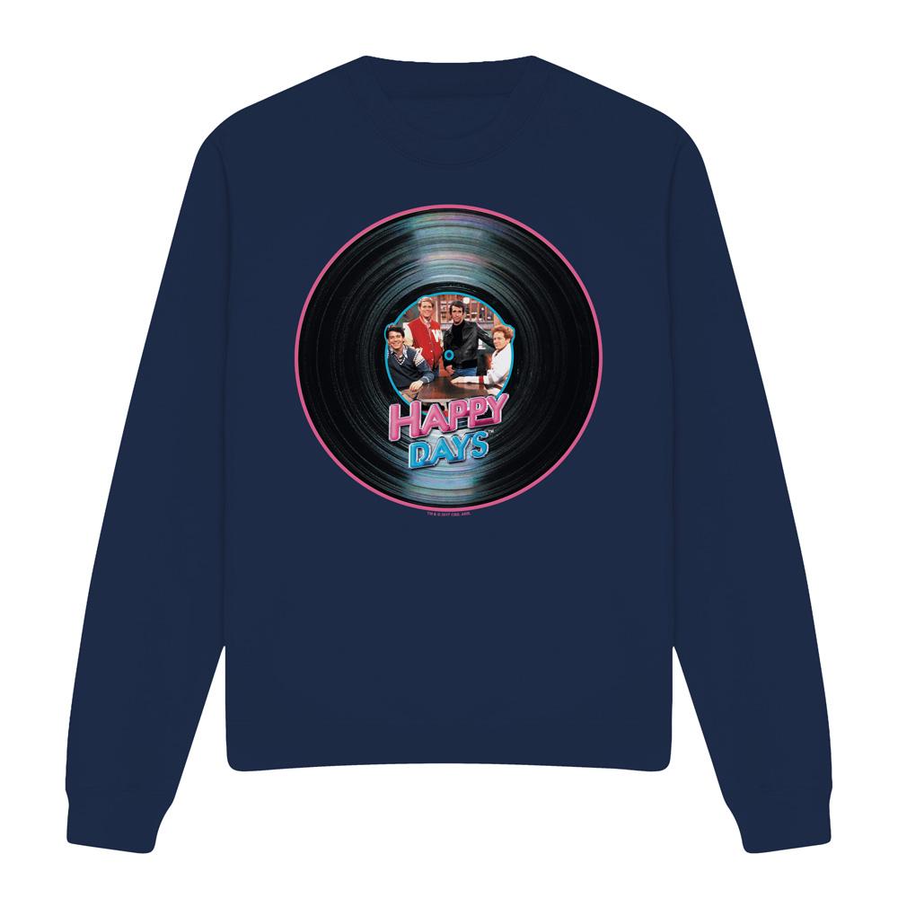 Happy Days Unisex-Sweatshirt „On the Record“ für Erwachsene