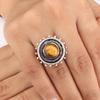 Natural Yellow Tiger Eye Gemstone 925 Sterling Silver Jewelry Handcrafted Ring RR-49-25