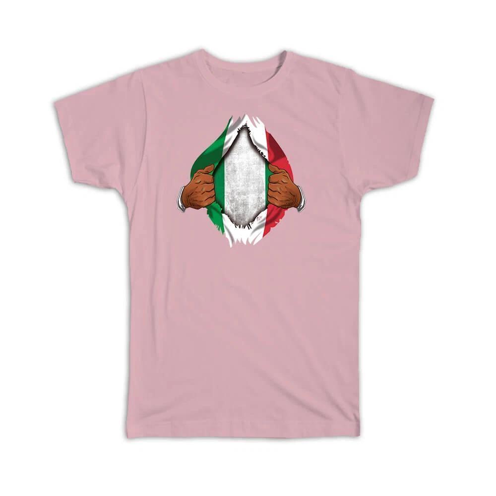 Gift T-Shirt : Nigeria Italian Flag Chest Nigerian 3XL