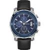 Pinnacle Blue Stainless Steel Leather Men's Quartz Watch W0673G4