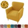 Polar Fleece Armchair Cover Elastic All-inclusive Single Sofa Slipcovers for Living Room Stretch Tub Club Chairs Protector Case