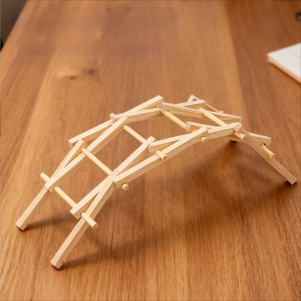 Bailey Bridge Wooden Puzzle Science Experiment Model Kit DIY Assembly Wooden Strip Bridge Craft Handmade Model Children's Puzzle