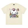 2026 Summer Hello Kitty Pastry Chef Oversized Tshirt High Quality 100 Cotton Graffiti Cake Print Unisex Y2K Casual Tee