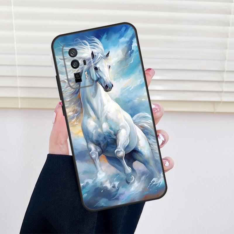 Animal Majestic Painting Horse Cover For Xiaomi 13 14 15 Ultra 11T 12T 13T 14T Pro POCO X7 Pro X3 X5 X6 M6 F5 F6 Pro Case